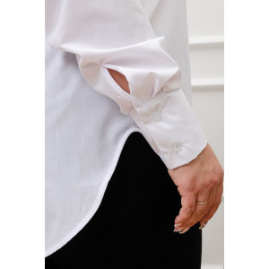 Блузка женская БЛ-10-401 поликоттон (р-ры: 42-52) белый