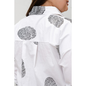 Блузка женская БЛ-10-401 поликоттон (р-ры: 42-52) отпечатки пальцев