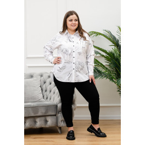 Блузка женская БЛ-10-401 поликоттон (р-ры: 42-52) силуэты