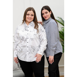 Блузка женская БЛ-10-401 поликоттон (р-ры: 42-52) силуэты