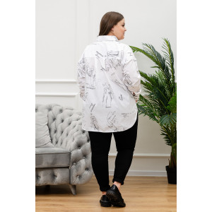 Блузка женская БЛ-10-401 поликоттон (р-ры: 42-52) силуэты