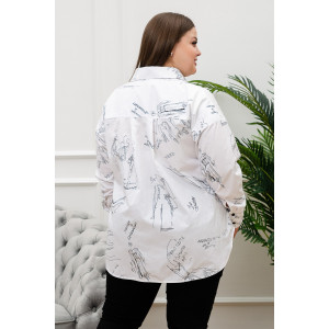 Блузка женская БЛ-10-401 поликоттон (р-ры: 42-52) силуэты