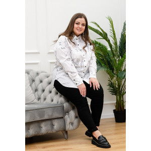 Блузка женская БЛ-10-401 поликоттон (р-ры: 42-52) силуэты