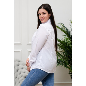 Блузка женская БЛ-10-402 поликоттон (р-ры: 42-52) белый