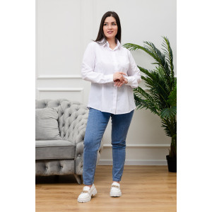 Блузка женская БЛ-10-402 поликоттон (р-ры: 42-52) белый