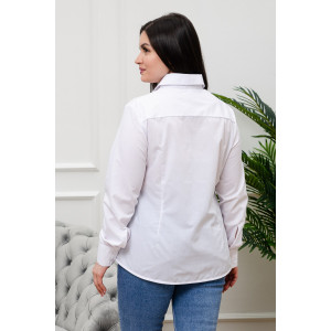 Блузка женская БЛ-10-402 поликоттон (р-ры: 42-52) белый