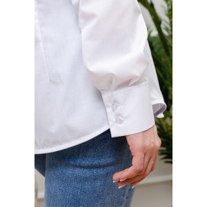 Блузка женская БЛ-10-402 поликоттон (р-ры: 42-52) белый