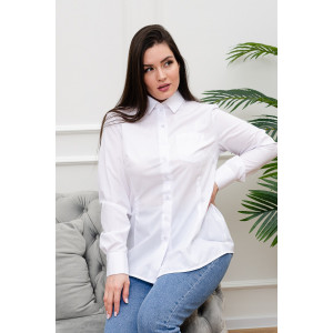 Блузка женская БЛ-10-402 поликоттон (р-ры: 42-52) белый