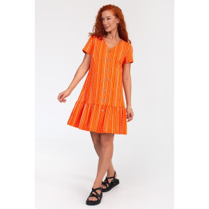 Халат женский К-370 "Майя" кулирка (р-ры: 44-56) оранж