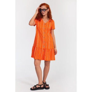 Халат женский К-370 "Майя" кулирка (р-ры: 44-56) оранж