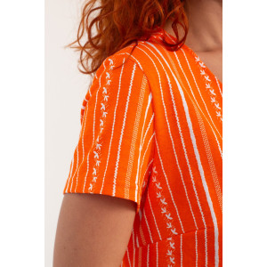 Халат женский К-370 "Майя" кулирка (р-ры: 44-56) оранж