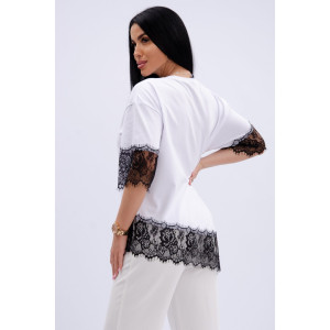 Футболка женская "Жизель" кулирка с лайкрой (р-ры: 46-60) белый