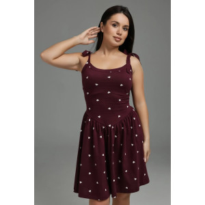 Сарафан женский "Флирт" кулирка (р-ры: 44-54) бордо