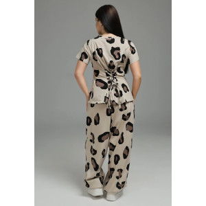 Костюм двойка женский "Очарование" кулирка (р-ры: 48-58) экрю