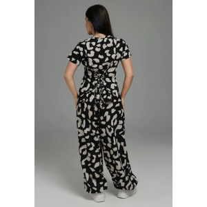 Костюм двойка женский "Очарование" кулирка (р-ры: 48-58) черный