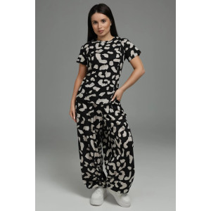 Костюм двойка женский "Очарование" кулирка (р-ры: 48-58) черный