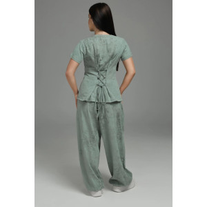 Костюм двойка женский "Очарование" кулирка (р-ры: 48-58) хаки варенка