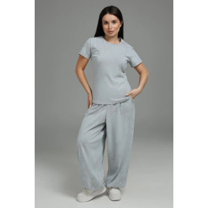 Костюм двойка женский "Очарование" кулирка (р-ры: 48-58) серый варенка