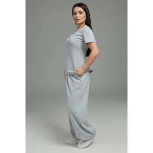 Костюм двойка женский "Очарование" кулирка (р-ры: 48-58) серый варенка