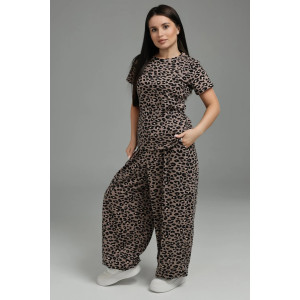 Костюм двойка женский "Очарование" кулирка (р-ры: 48-58) кофе