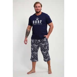 Костюм двойка мужской №252 кулирка (р-ры: 50-60) синий