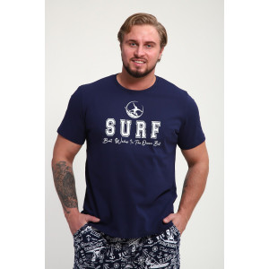 Костюм двойка мужской №252 кулирка (р-ры: 50-60) синий