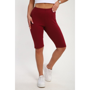 Велосипедки женские №168.7 кулирка с лайкрой (р-ры: 48-58) бордовый