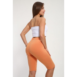 Велосипедки женские №168.6 кулирка с лайкрой (р-ры: 48-58) оранжевый