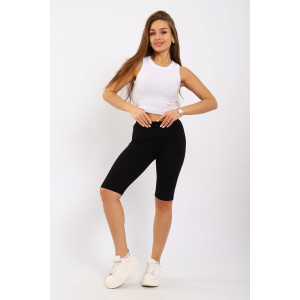 Велосипедки женские №168.5 кулирка с лайкрой (р-ры: 48-58) черный