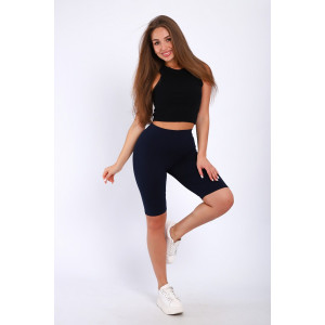 Велосипедки женские №168.4 кулирка с лайкрой (р-ры: 48-58) синий