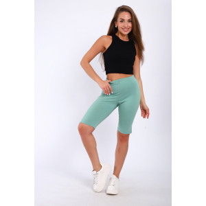 Велосипедки женские №168.3 кулирка с лайкрой (р-ры: 48-58) зеленый