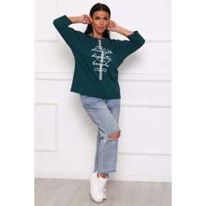 Туника женская №29547 кулирка (р-ры: 50-60) изумруд