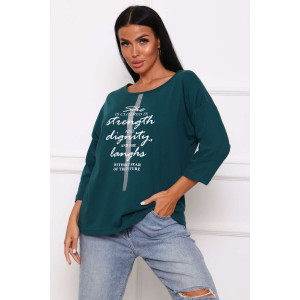 Туника женская №29547 кулирка (р-ры: 50-60) изумруд