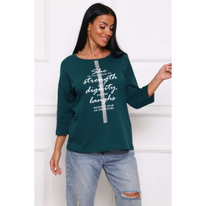 Туника женская №29547 кулирка (р-ры: 50-60) изумруд