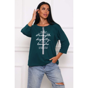 Туника женская №29547 кулирка (р-ры: 50-60) изумруд