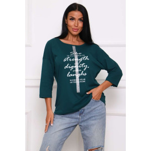 Туника женская №29547 кулирка (р-ры: 50-60) изумруд