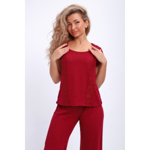 Пижама женская №29018 вискоза (р-ры: 42-56) бордовый