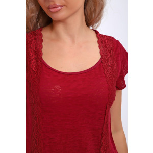 Пижама женская №29018 вискоза (р-ры: 42-56) бордовый