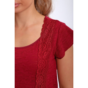 Пижама женская №29018 вискоза (р-ры: 42-56) бордовый