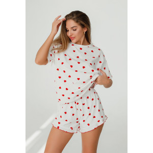 Пижама женская №051333 кулирка (р-ры: 42-56) белый