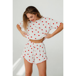 Пижама женская №051333 кулирка (р-ры: 42-56) белый