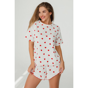 Пижама женская №051333 кулирка (р-ры: 42-56) белый