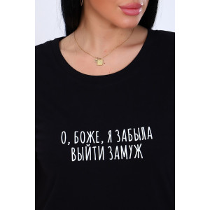 Футболка женская №11823 кулирка (р-ры: 44-58) черный