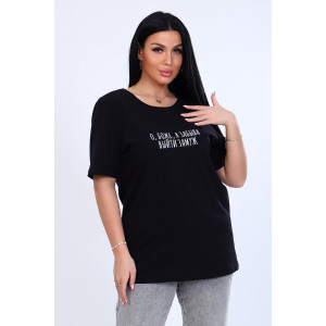 Футболка женская №11823 кулирка (р-ры: 44-58) черный