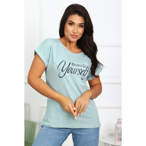 Футболка женская №544 кулирка (р-ры: 42-44) оливковый