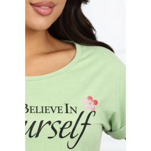 Футболка женская №544 кулирка (р-ры: 42-44) фисташковый