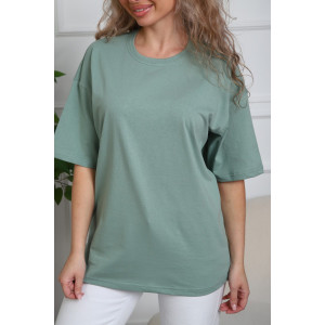 Футболка женская №20526 кулирка (р-ры: 44-54) оливковый