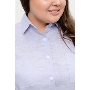 Рубашка женская №02-001-22 LenaLineN поплин (р-ры: 42-56) лиловый