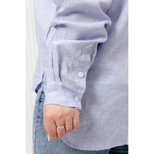 Рубашка женская №02-001-22 LenaLineN поплин (р-ры: 42-56) лиловый