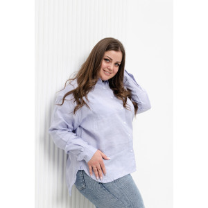 Рубашка женская №02-001-22 LenaLineN поплин (р-ры: 42-56) лиловый